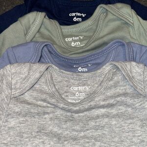Carter's Bodysuits - Navy, Light Blue, Sage, Gray